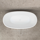 Byron Egg 55 inch Acrylic Freestanding Oval Bathtub, Gloss White