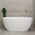 Byron Egg 55 inch Acrylic Freestanding Oval Bathtub, Matte White