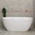 Byron Egg 55 inch Acrylic Freestanding Oval Bathtub, Matte White