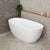 Byron Egg 55 inch Acrylic Freestanding Oval Bathtub, Matte White