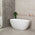 Byron Egg 59 inch Acrylic Freestanding Oval Bathtub, Gloss White