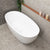 Byron Egg 59 inch Acrylic Freestanding Oval Bathtub, Gloss White