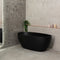 Byron Egg 59 inch Acrylic Freestanding Oval Bathtub, Matte Black
