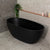 Byron Egg 59 inch Acrylic Freestanding Oval Bathtub, Matte Black