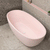 Byron Egg 59 inch Acrylic Freestanding Oval Bathtub, Matte Light Pink - SPECIAL EDITION