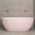 Byron Egg 59 inch Acrylic Freestanding Oval Bathtub, Matte Light Pink - SPECIAL EDITION