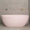 Byron Egg 59 inch Acrylic Freestanding Oval Bathtub, Matte Light Pink - SPECIAL EDITION