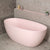 Byron Egg 59 inch Acrylic Freestanding Oval Bathtub, Matte Light Pink - SPECIAL EDITION