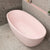 Byron Egg 59 inch Acrylic Freestanding Oval Bathtub, Matte Light Pink - SPECIAL EDITION
