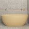 Byron Egg 59 inch Acrylic Freestanding Oval Bathtub, Matte Vanilla Beige - SPECIAL EDITION