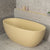 Byron Egg 59 inch Acrylic Freestanding Oval Bathtub, Matte Vanilla Beige - SPECIAL EDITION