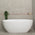 Byron Egg 59 inch Acrylic Freestanding Oval Bathtub with Overflow, Matte White