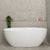 Byron Egg 59 inch Acrylic Freestanding Oval Bathtub with Overflow, Matte White