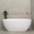 Byron Egg 59 inch Acrylic Freestanding Oval Bathtub, Matte White