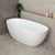 Byron Egg 59 inch Acrylic Freestanding Oval Bathtub, Matte White