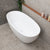 Byron Egg 59 inch Acrylic Freestanding Oval Bathtub, Matte White