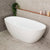 Byron Egg 63 inch Acrylic Freestanding Oval Bathtub, Gloss White