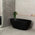 Byron Egg 63 inch Acrylic Freestanding Oval Bathtub, Matte Black