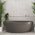 Byron Egg 63 inch Acrylic Freestanding Oval Bathtub, Matte Charcoal Grey