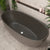 Byron Egg 63 inch Acrylic Freestanding Oval Bathtub, Matte Charcoal Grey