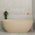 Byron Egg 63 inch Acrylic Freestanding Oval Bathtub, Matte Vanilla Beige - SPECIAL EDITION