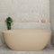 Byron Egg 63 inch Acrylic Freestanding Oval Bathtub, Matte Vanilla Beige - SPECIAL EDITION