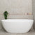 Byron Egg 63 inch Acrylic Freestanding Oval Bathtub, Matte White