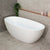 Byron Egg 63 inch Acrylic Freestanding Oval Bathtub, Matte White
