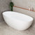 Byron Egg 67 inch Acrylic Freestanding Oval Bathtub, Gloss White