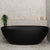 Byron Egg 67 inch Acrylic Freestanding Oval Bathtub, Matte Black