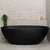 Byron Egg 67 inch Acrylic Freestanding Oval Bathtub with Overflow, Matte Black
