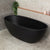 Byron Egg 67 inch Acrylic Freestanding Oval Bathtub, Matte Black