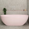 Byron Egg 67 inch Acrylic Freestanding Oval Bathtub, Matte Light Pink - SPECIAL EDITION
