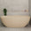 Byron Egg 67 inch Acrylic Freestanding Oval Bathtub, Matte Vanilla Beige - SPECIAL EDITION
