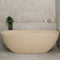 Byron Egg 67 inch Acrylic Freestanding Oval Bathtub, Matte Vanilla Beige - SPECIAL EDITION
