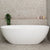 Byron Egg 67 inch Acrylic Freestanding Oval Bathtub, Matte White