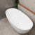 Byron Egg 67 inch Acrylic Freestanding Oval Bathtub, Matte White
