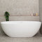 Byron Egg 67 inch Acrylic Freestanding Oval Bathtub with Overflow, Matte White