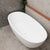Byron Egg 67 inch Acrylic Freestanding Oval Bathtub with Overflow, Matte White