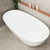 Byron Egg 71 inch Acrylic Freestanding Oval Bathtub, Gloss White