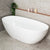 Byron Egg 71 inch Acrylic Freestanding Oval Bathtub, Gloss White