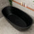 Byron Egg 71 inch Acrylic Freestanding Oval Bathtub, Matte Black