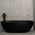 Byron Egg 71 inch Acrylic Freestanding Oval Bathtub, Matte Black