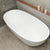 Byron Egg 71 inch Acrylic Freestanding Oval Bathtub, Matte White