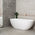 Byron Egg 71 inch Acrylic Freestanding Oval Bathtub, Matte White