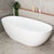 Byron Egg 71 inch Acrylic Freestanding Oval Bathtub, Matte White