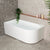 Arco 59 inch Acrylic Freestanding Left Corner Bathtub, Gloss White