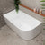 Arco 59 inch Acrylic Freestanding Left Corner Bathtub, Gloss White