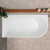 Arco 59 inch Acrylic Freestanding Left Corner Bathtub, Gloss White
