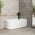 Arco 59 inch Acrylic Freestanding Right Corner Bathtub, Gloss White